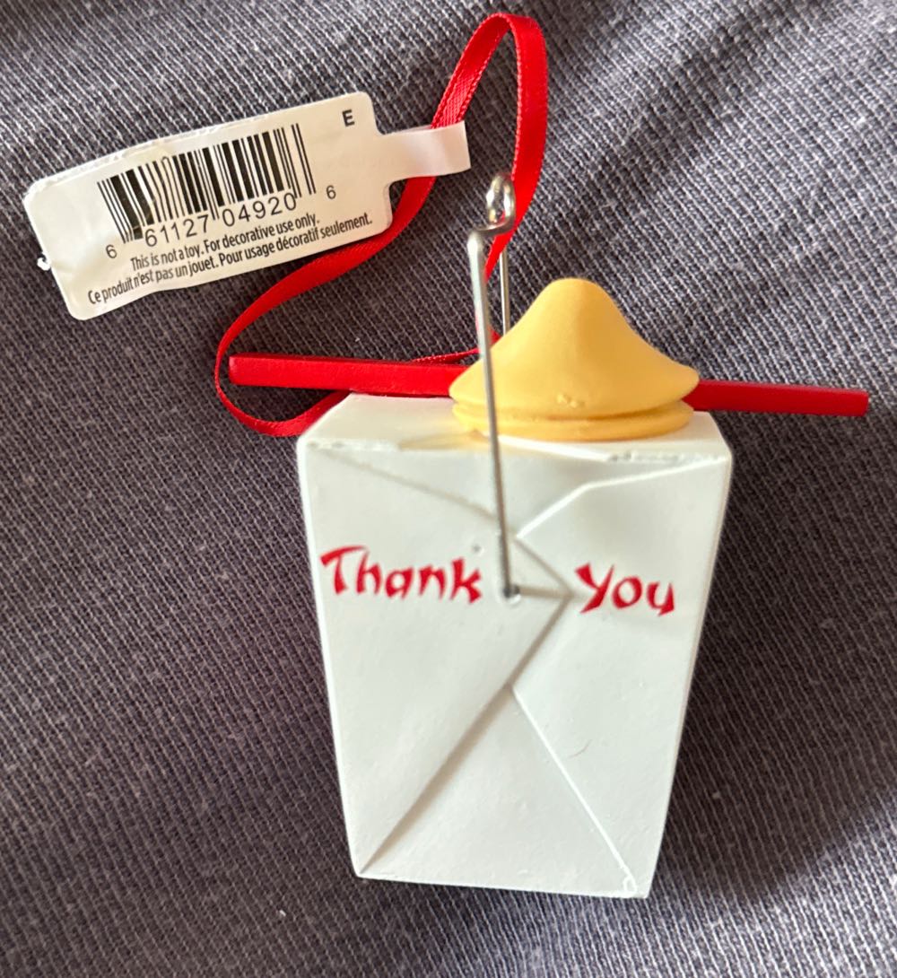 Chinese Takeout Food Box - Hallmark Ornament (Kitchen, Food) ornament collectible [Barcode 661127049206] - Main Image 2