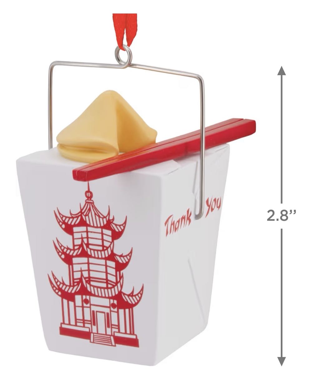 Chinese Takeout Food Box - Hallmark Ornament (Kitchen, Food) ornament collectible [Barcode 661127049206] - Main Image 3