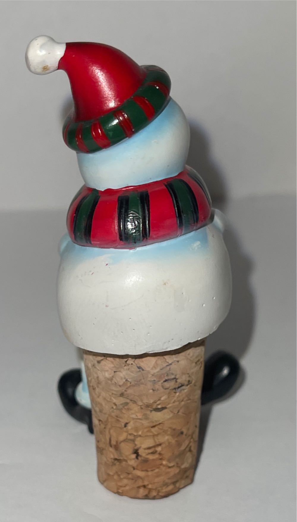 Snowman Wine Cork  (Snow People) ornament collectible - Main Image 2