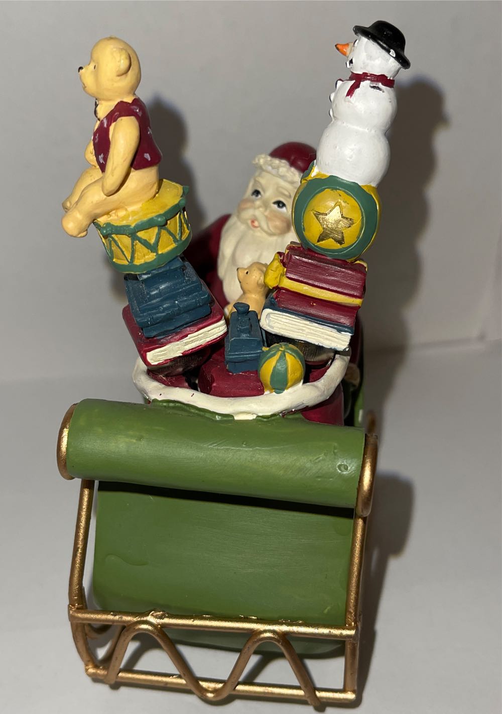 Santa In Sleigh With Cheese Servers  (Santa) ornament collectible - Main Image 2