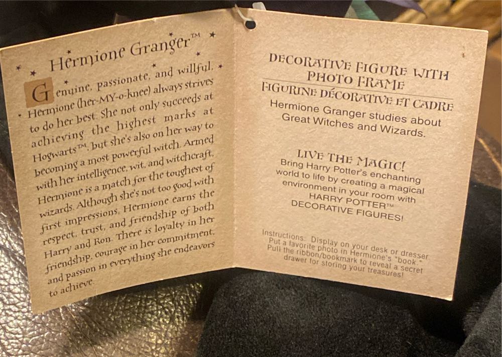 Hallmark Hermione Granger Decorative Figure With Photo Frame - Harry Potter Decorative Figure (Harry Potter Books) ornament collectible [Barcode 015012615869] - Main Image 3