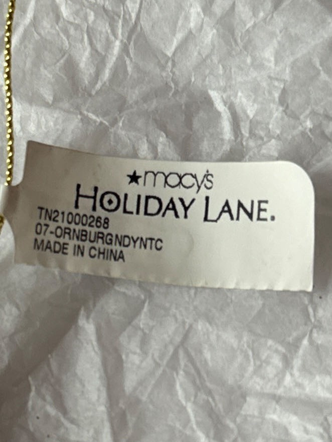 Maroon Glass Nutcracker - Holiday Lane ornament collectible [Barcode 733003468330] - Main Image 4