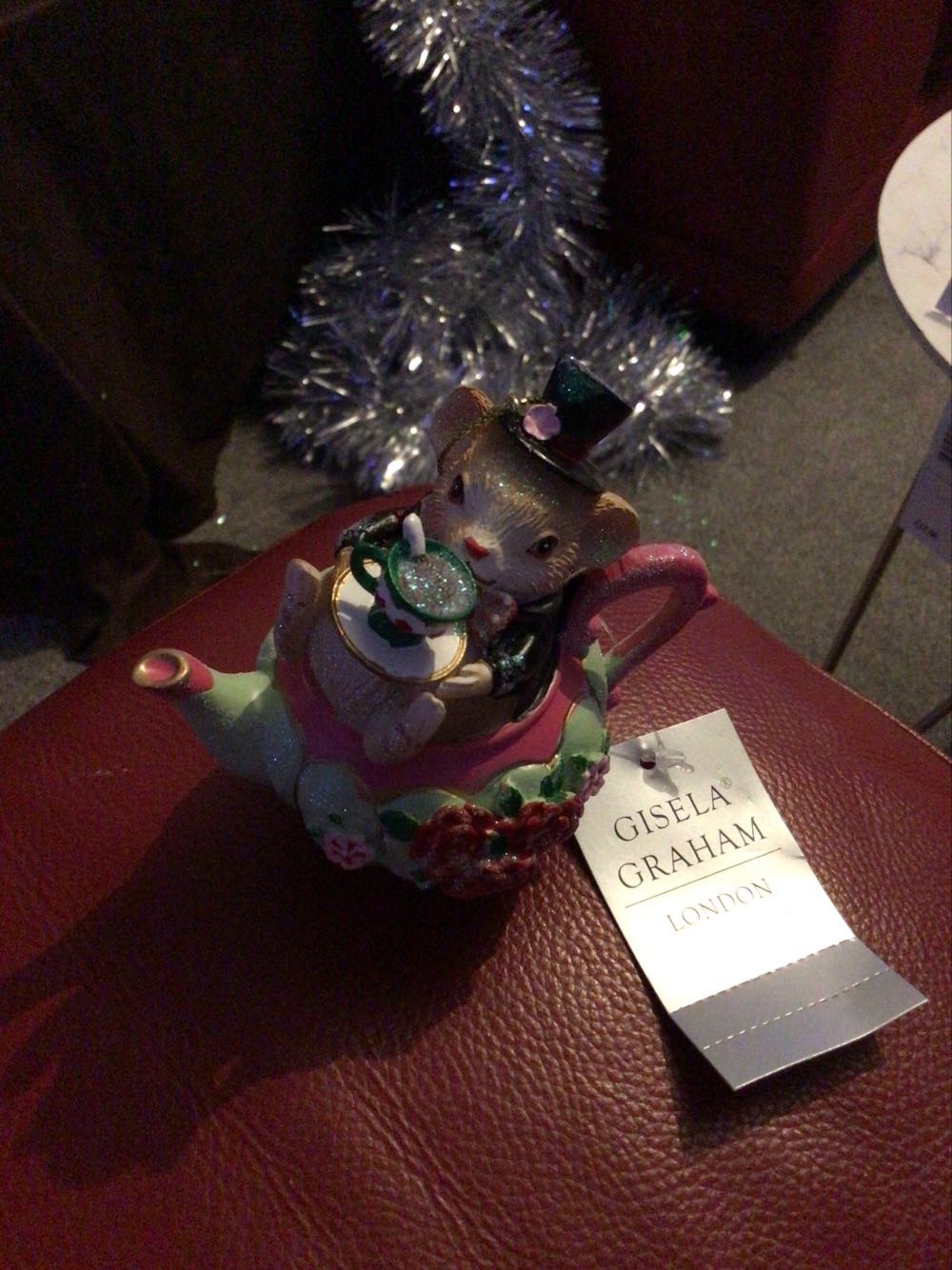 Gisela Graham Alice Wonderland Decoration Fairytale Dormouse  ornament collectible [Barcode 5030026125093] - Main Image 2