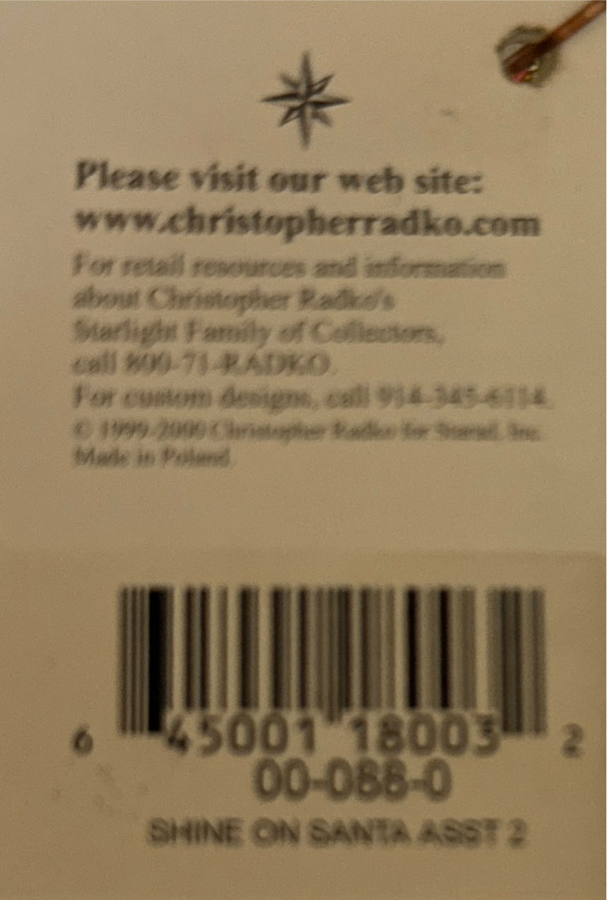 Shine On Santa #1  ornament collectible - Main Image 2