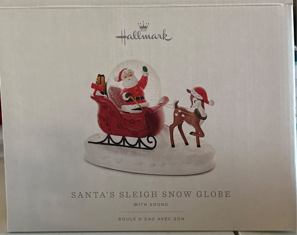 Santa’s Sleigh Snow Globe - Christmas (Santa Sleigh) ornament collectible [Barcode 661127063639] - Main Image 2