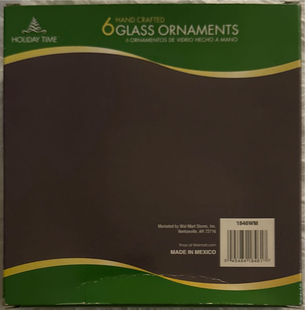 Small Blue Pointed Ball With White Snowflake - Holiday Time ornament collectible [Barcode 045484184617] - Main Image 3