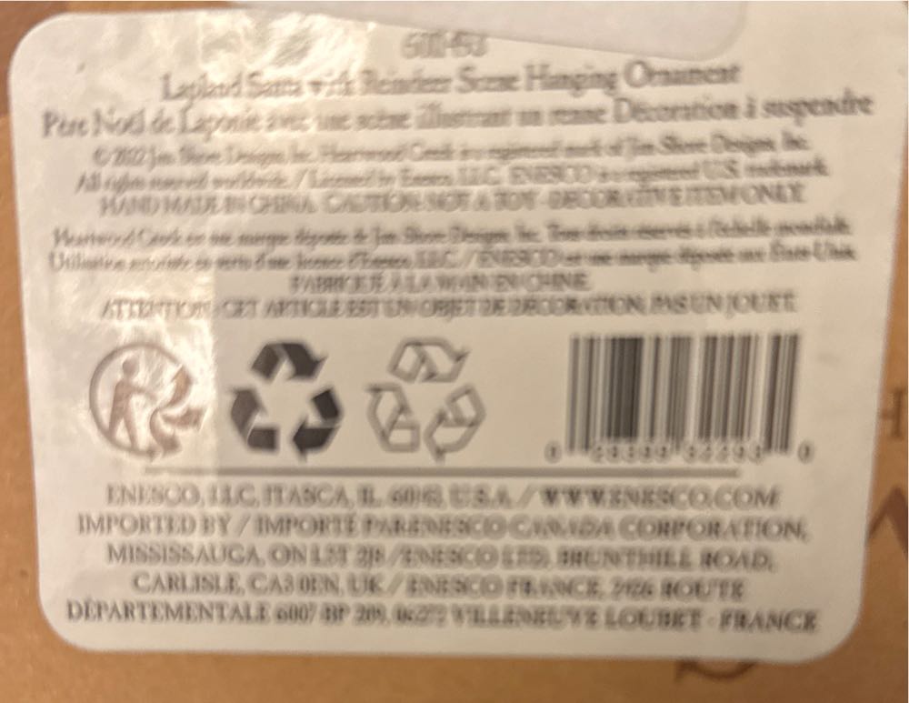 Jim Shore Lapland Santa - Santa’s From Around The World (Hanging Ornament, Jim Shore) ornament collectible - Main Image 2