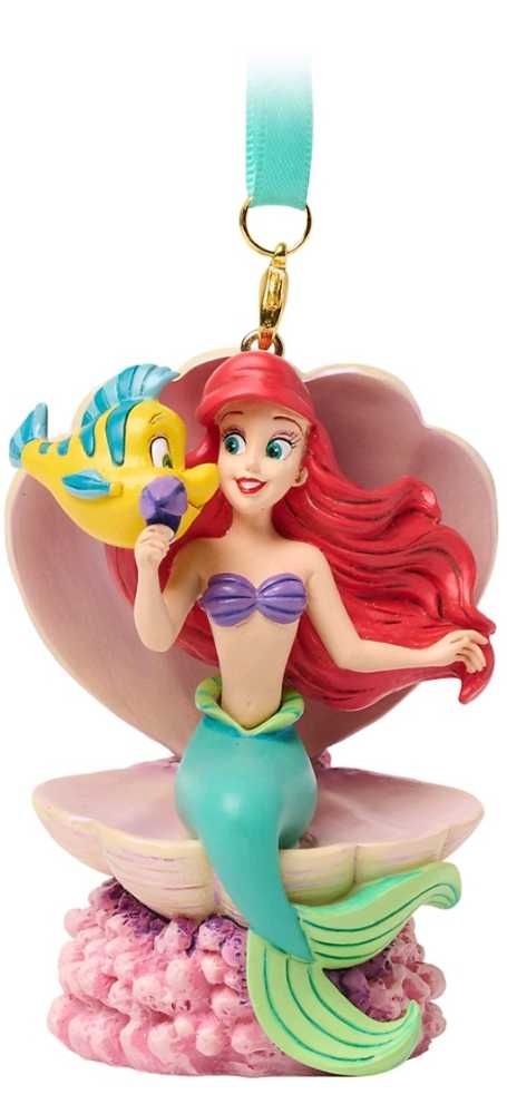 Little Mermaid Ariel Sketchbook Ornament In Clamshell  - Sketchbook Animated Heroines in a Seated Position (Little Mermaid) ornament collectible [Barcode 437103077965] - Main Image 2