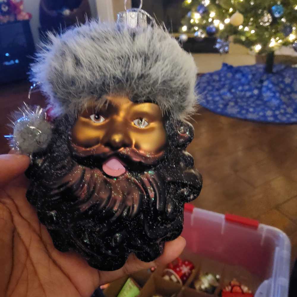 African American Santa  ornament collectible - Main Image 3