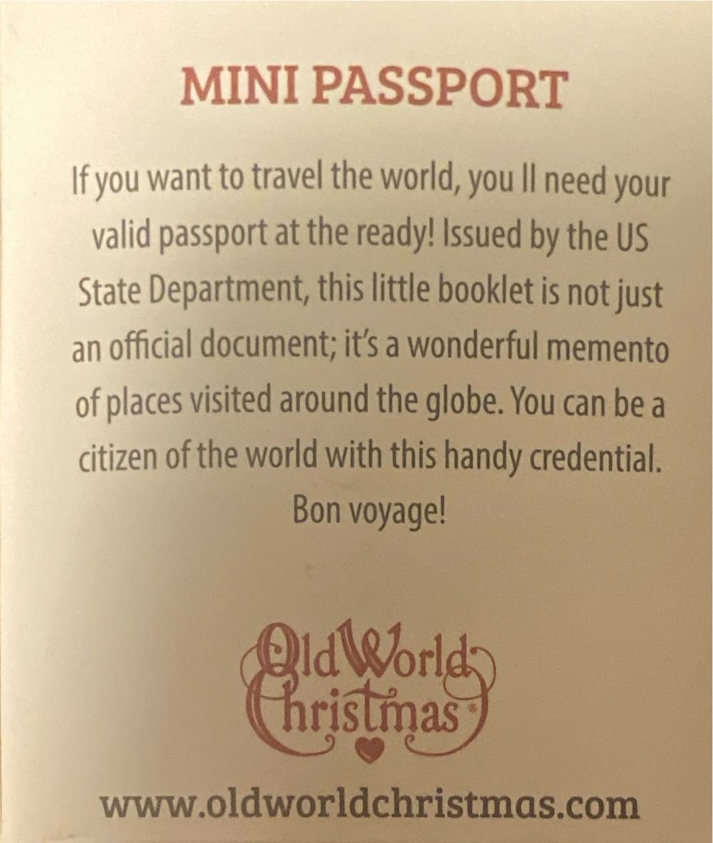 Old World Christmas Gumdrops Mini Passport Glass Blown Ornament For Christmas Tree - OWC Gumdrops (Travel) ornament collectible [Barcode 729343875006] - Main Image 3