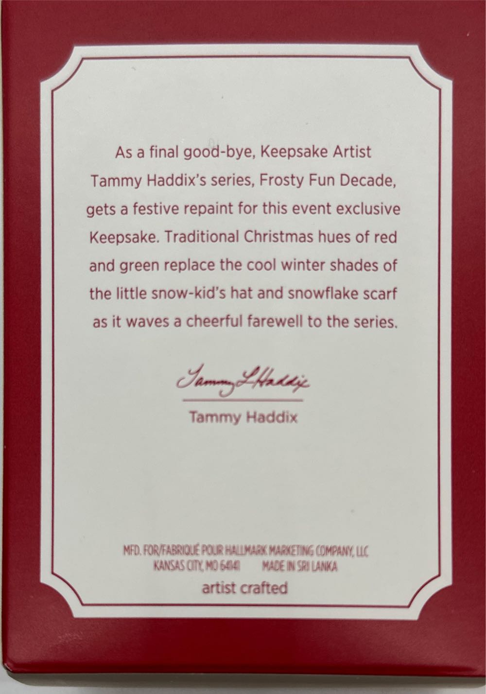 Frosty Fun Decade Repaint - Event Exclusive Repaint (Frosty Fun Decade) ornament collectible - Main Image 3