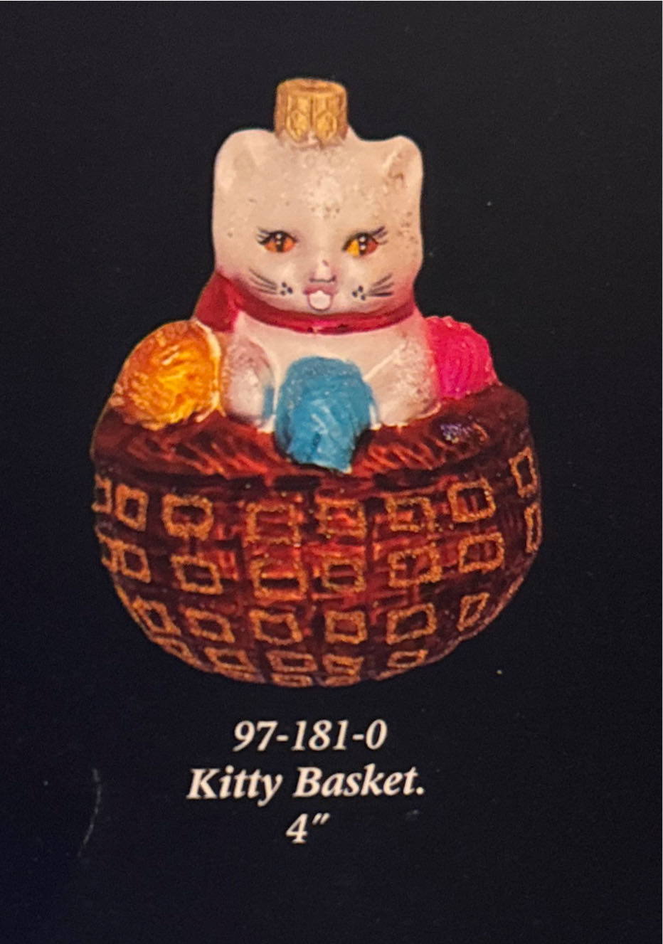 Kitty Basket - 91-181-0 (Animal) ornament collectible - Main Image 4