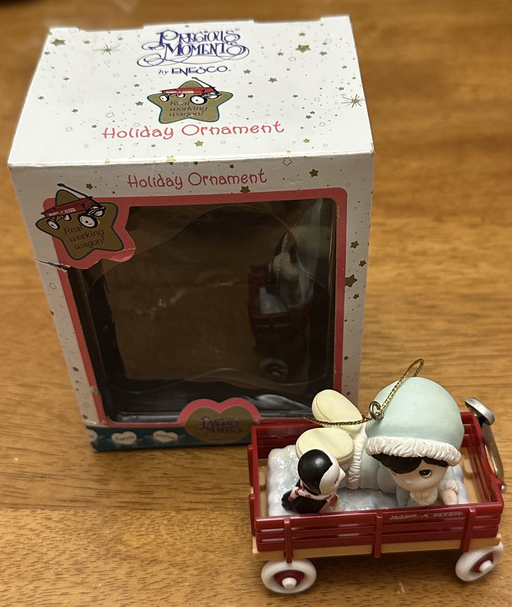 Radio Flyer Wagon - Precious Moments (Christmas) ornament collectible - Main Image 3