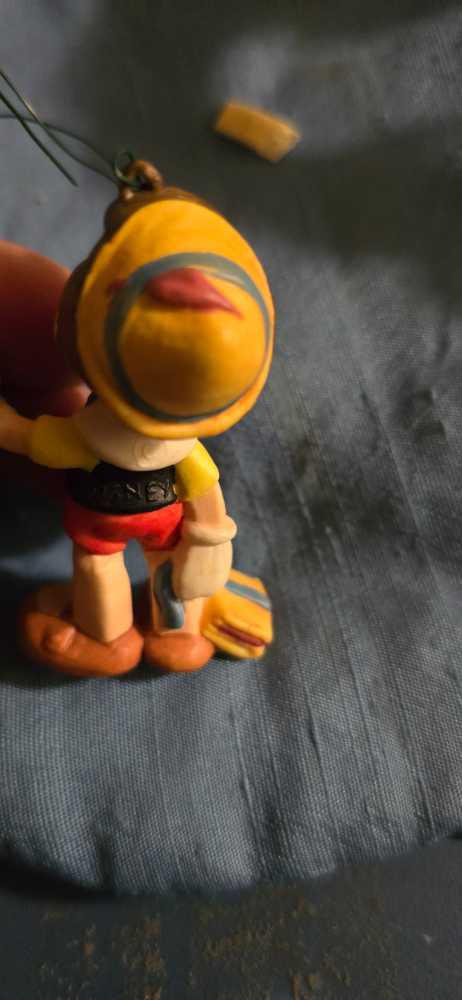 Pinnochio Yellow Apple & Book  ornament collectible - Main Image 3