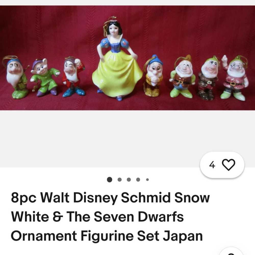 Snow White & Seven DWARFS WALT DISNEY PROD SCHMID   ornament collectible - Main Image 1