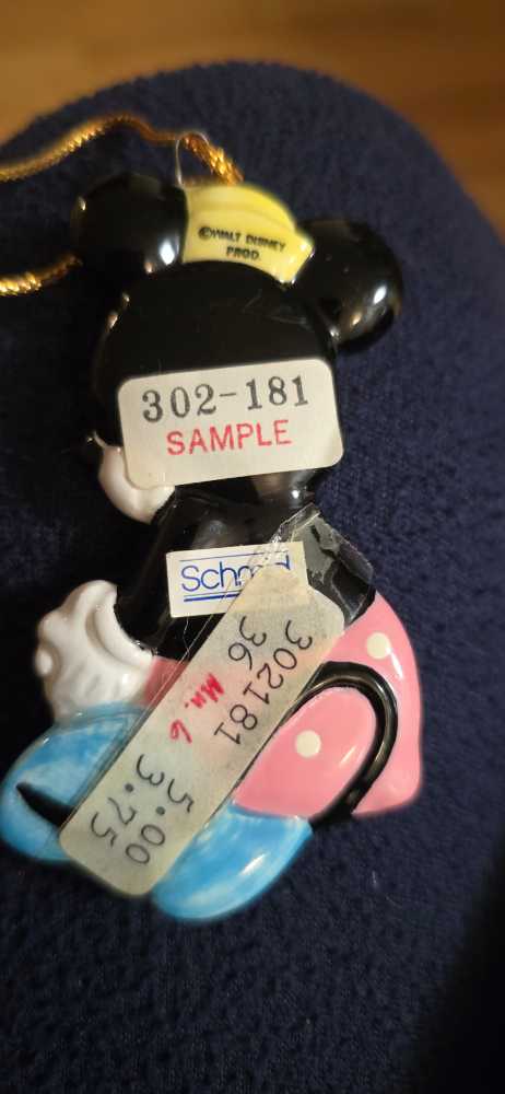 Minnie Pink Dress Flat Sch  ornament collectible - Main Image 2