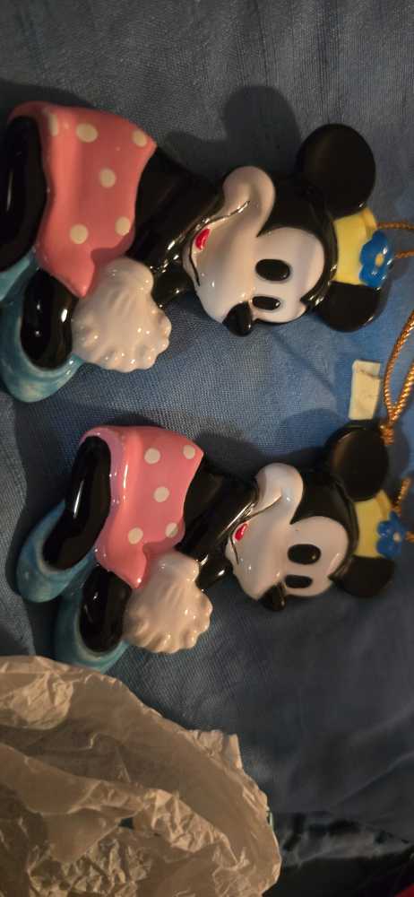 Minnie Pink Dress Flat Sch  ornament collectible - Main Image 3