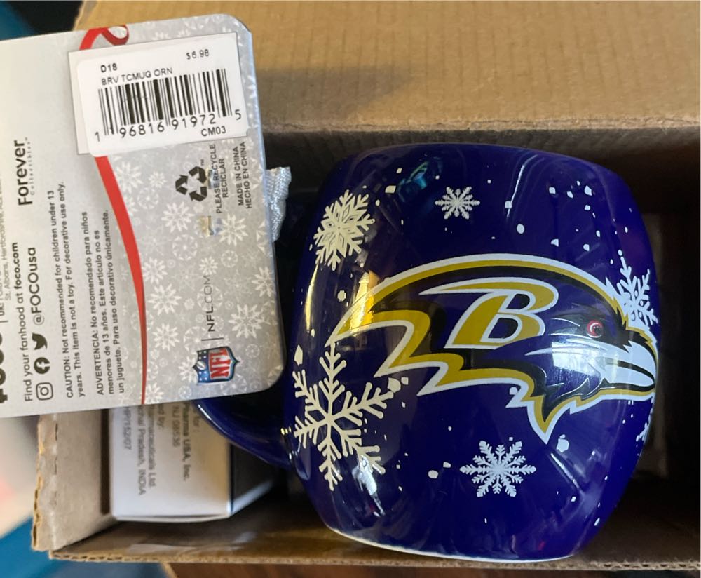 Baltimore Raven Mug - NFL Collection (Raven Football) ornament collectible [Barcode 196816919725] - Main Image 2