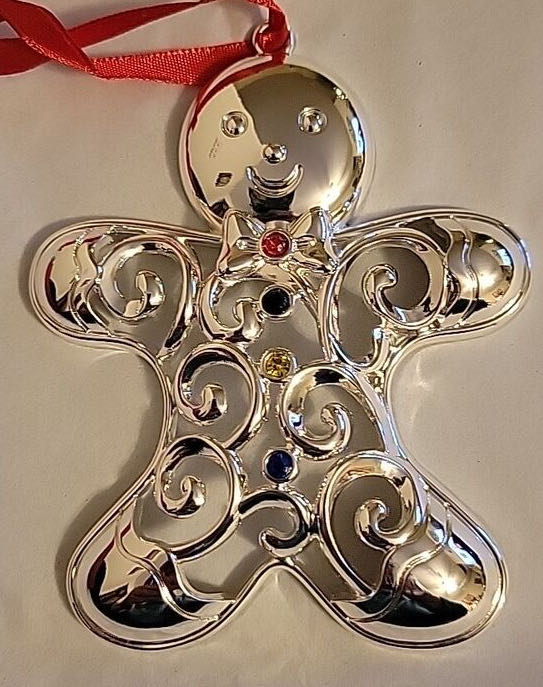 Sparkle & Scroll Silverplated Gingerbread - Lenox (Pewter & Silver) ornament collectible - Main Image 2