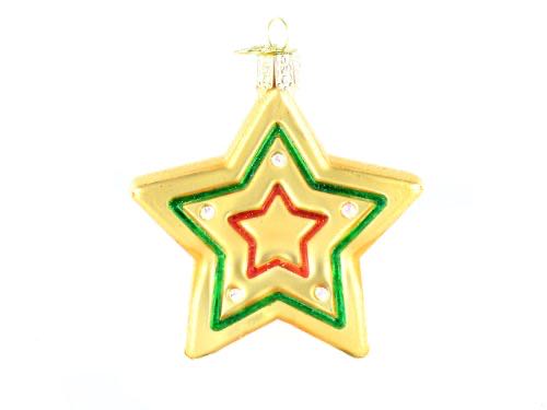 Brushed White Ball With Gold Glitter Design