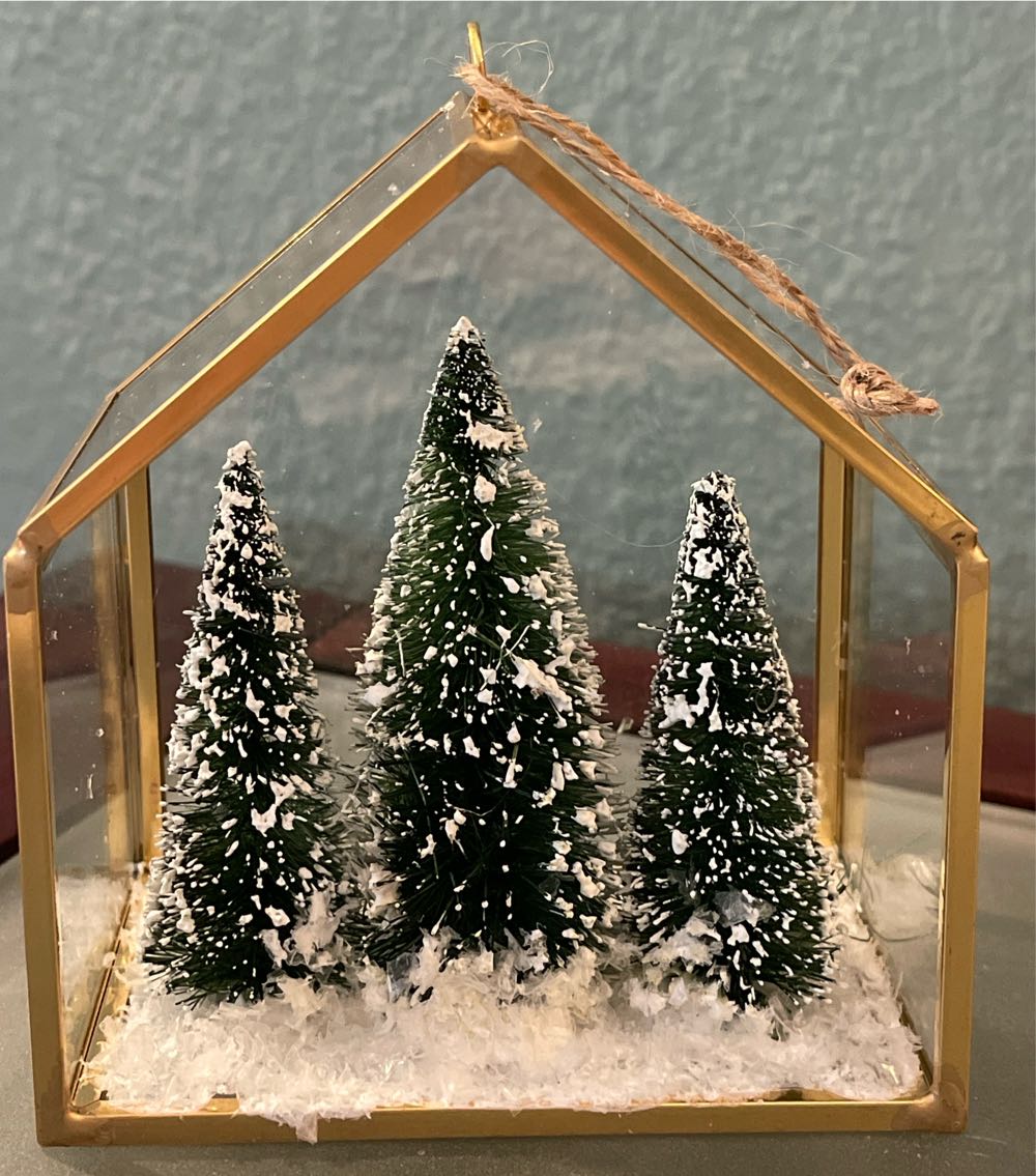 Glass Ornament With 3 Trees Inside  (Tree) ornament collectible - Main Image 2