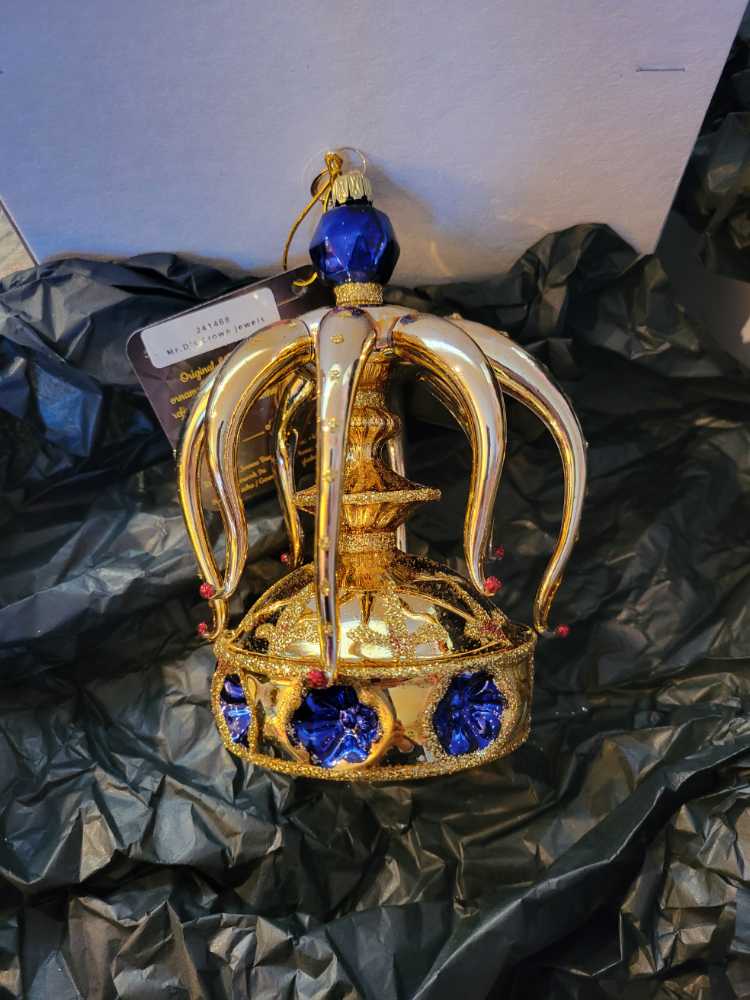 Crystal Christmas Tree With Gold Glitter