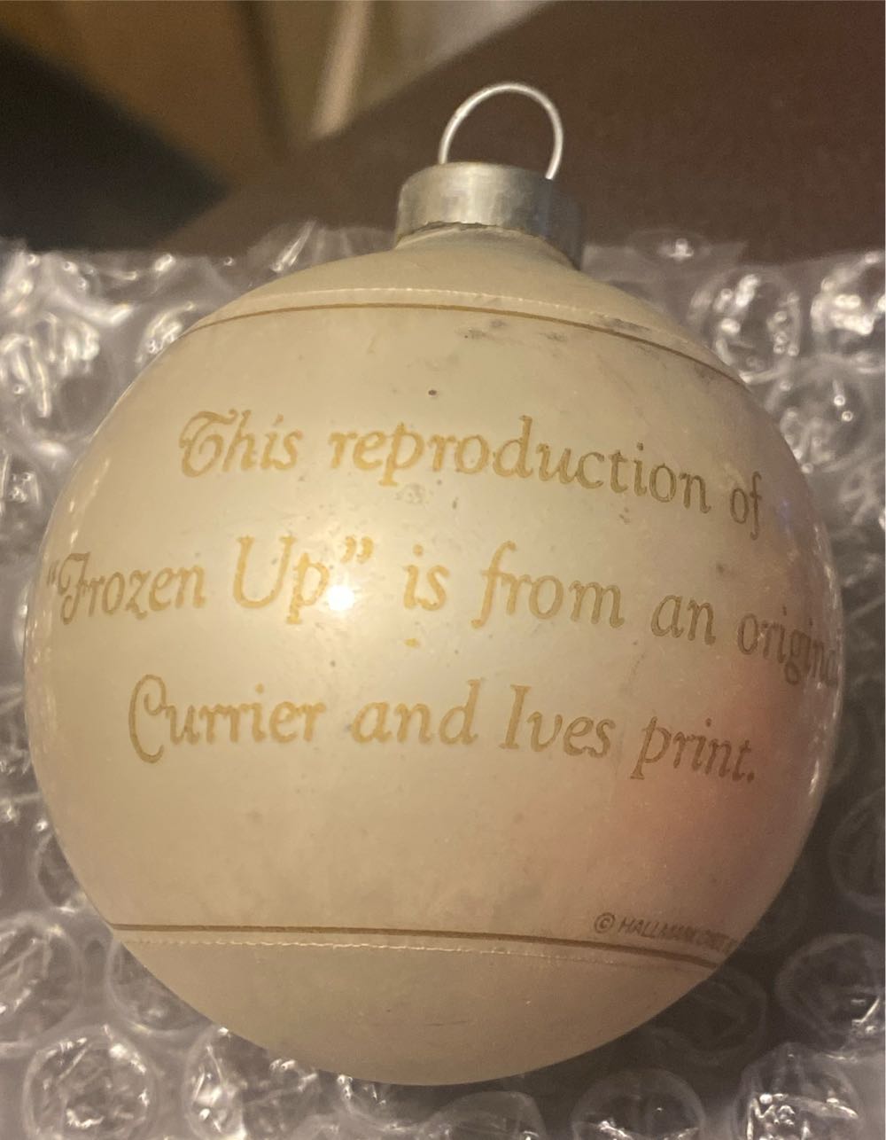 Currier & Ives Frozen Up Glass Ball Ornament - Currier & Ives (Currier & Ives, Christmas Scene) ornament collectible - Main Image 2