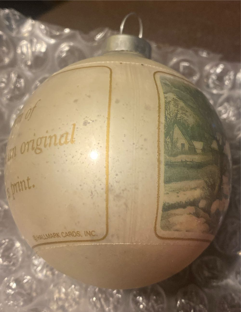 Currier & Ives Frozen Up Glass Ball Ornament - Currier & Ives (Currier & Ives, Christmas Scene) ornament collectible - Main Image 3