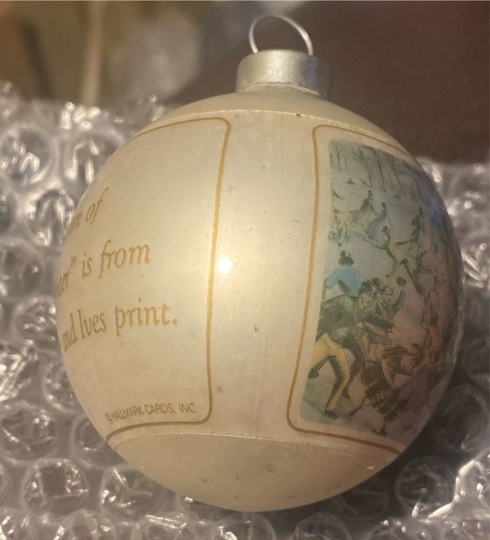 Currier & Ives Central Park Winter Glass Ball Ornament - Currier & Ives (Currier & Ives, Christmas Scene) ornament collectible - Main Image 3