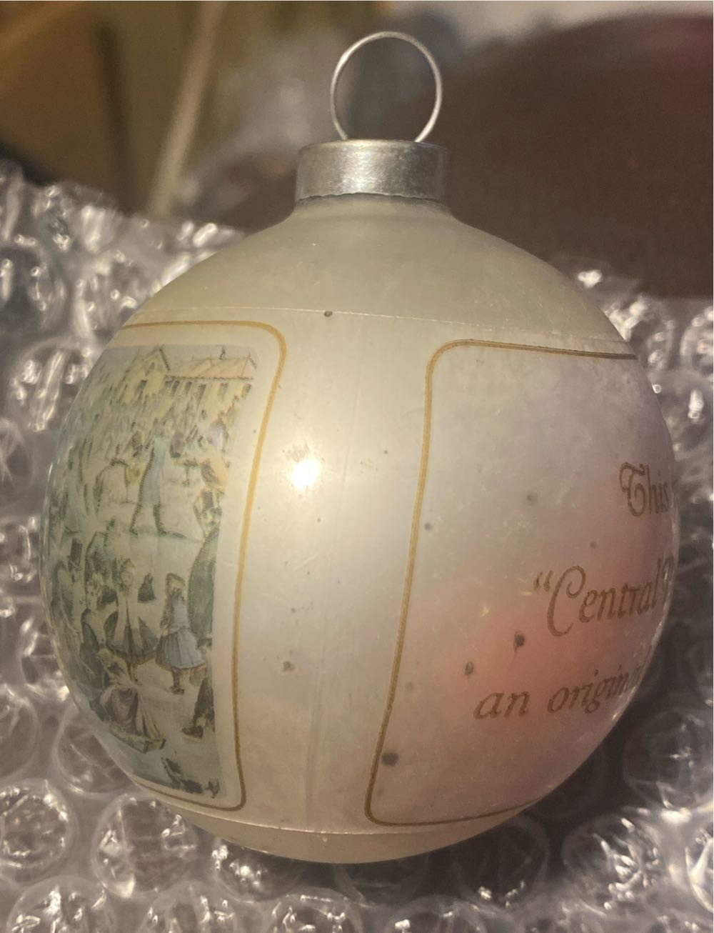 Currier & Ives Central Park Winter Glass Ball Ornament - Currier & Ives (Currier & Ives, Christmas Scene) ornament collectible - Main Image 4