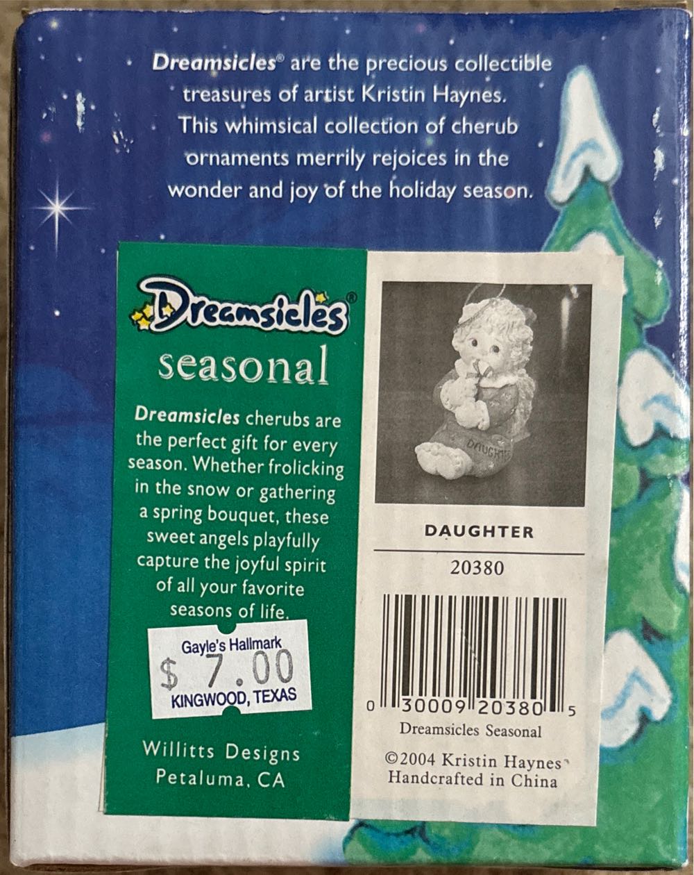 Daughter - Dreamsicles ornament collectible [Barcode 030009203805] - Main Image 2