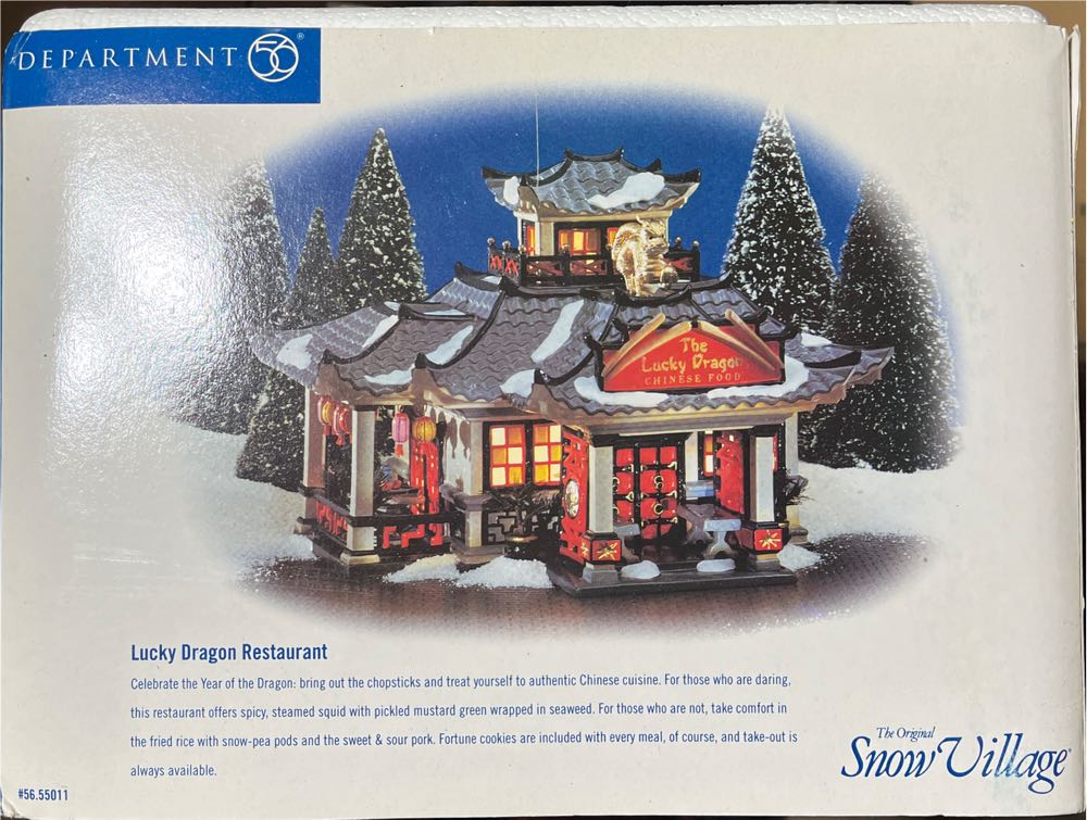 Lucky Dragon Chinese Restaurant - Original Snow Village - Building (The Original Snow Village) ornament collectible [Barcode 734409147171] - Main Image 2