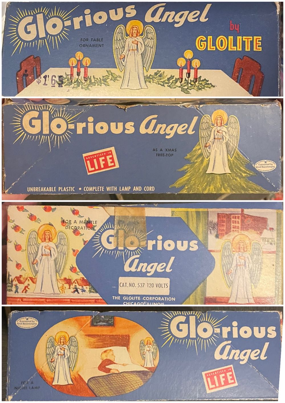 Glolite - Glo-rious Angel - Cat. No. 537 - Angel (Tree Topper) ornament collectible - Main Image 3