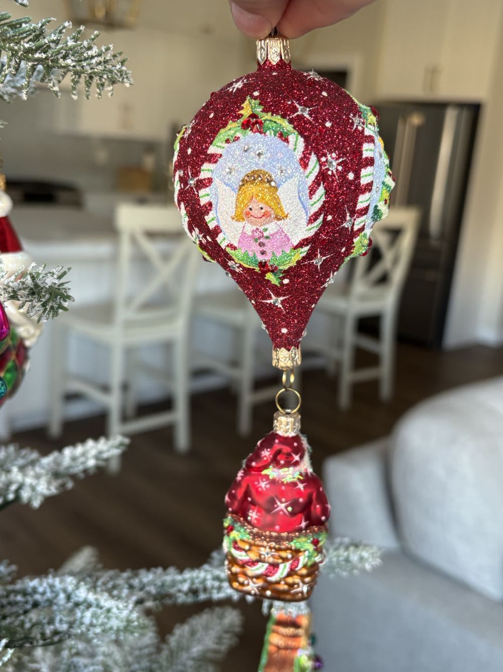 Santa For Kimberly  (Sant Hot Air Balloon) ornament collectible - Main Image 2