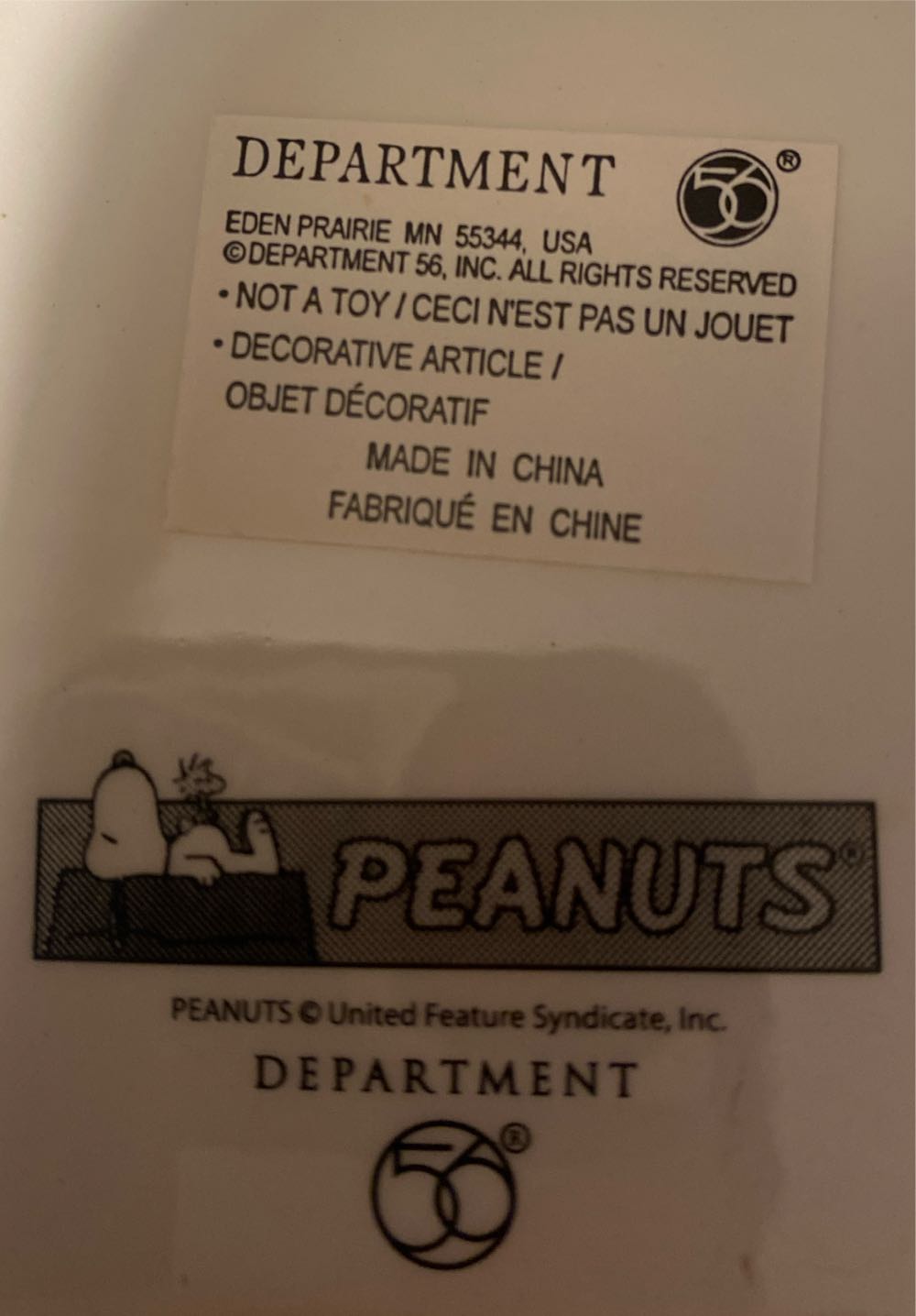 Dept 56 Peanuts We’ll Be Home For Christmas Hanging Sign - Peanuts (Peanuts Christmas) ornament collectible - Main Image 3