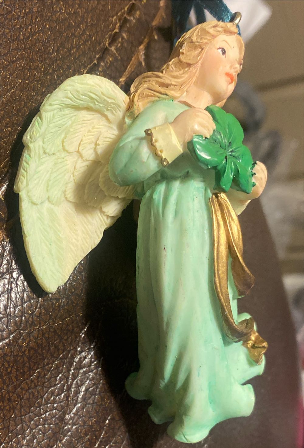 St Patrick’s Day Angel - St Patrick’s Day (Angel, Shamrock) ornament collectible - Main Image 3