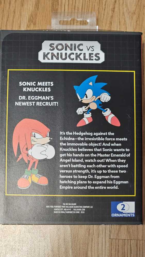 Sonic: Sonic Vs Knuckles - Sonic The Hedgehog (Sonic The Hedgehog) ornament collectible [Barcode 661127049541] - Main Image 3