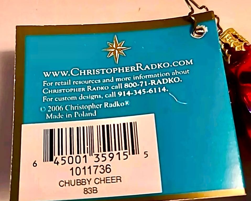 Chubby Cheer - 1011736 (Radko) ornament collectible - Main Image 3