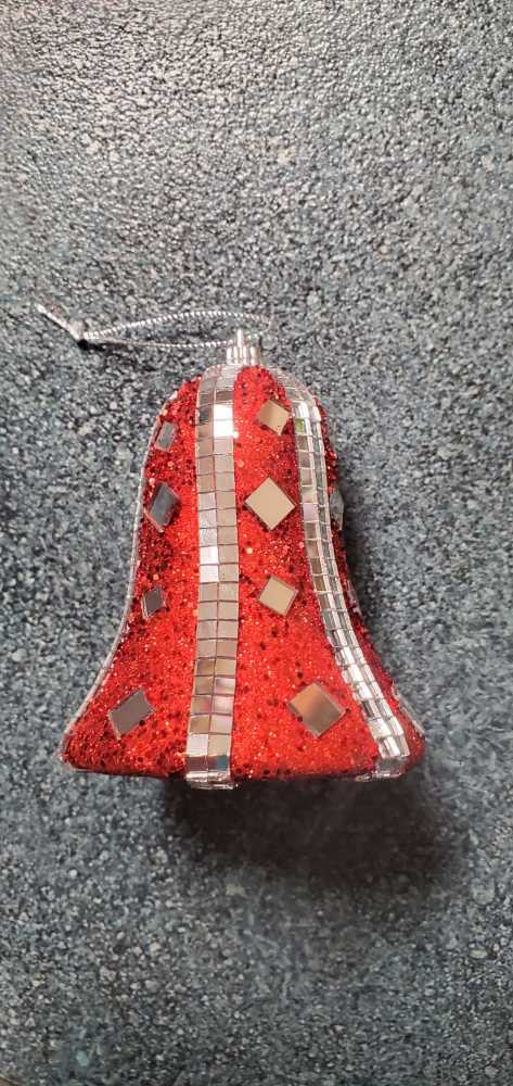 Red & Silver Bell  ornament collectible - Main Image 2