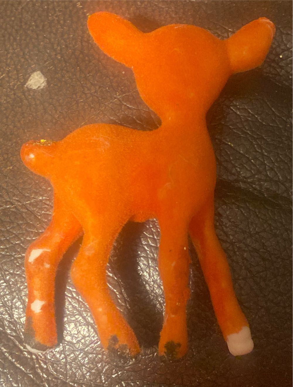 Vintage Flocked Reindeer - Vintage (Reindeer) ornament collectible - Main Image 2