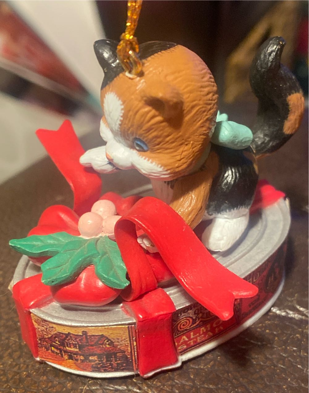 Cat Wrapping Salmon Can  - No Series (Cat, Wrapping, Salmon) ornament collectible - Main Image 2