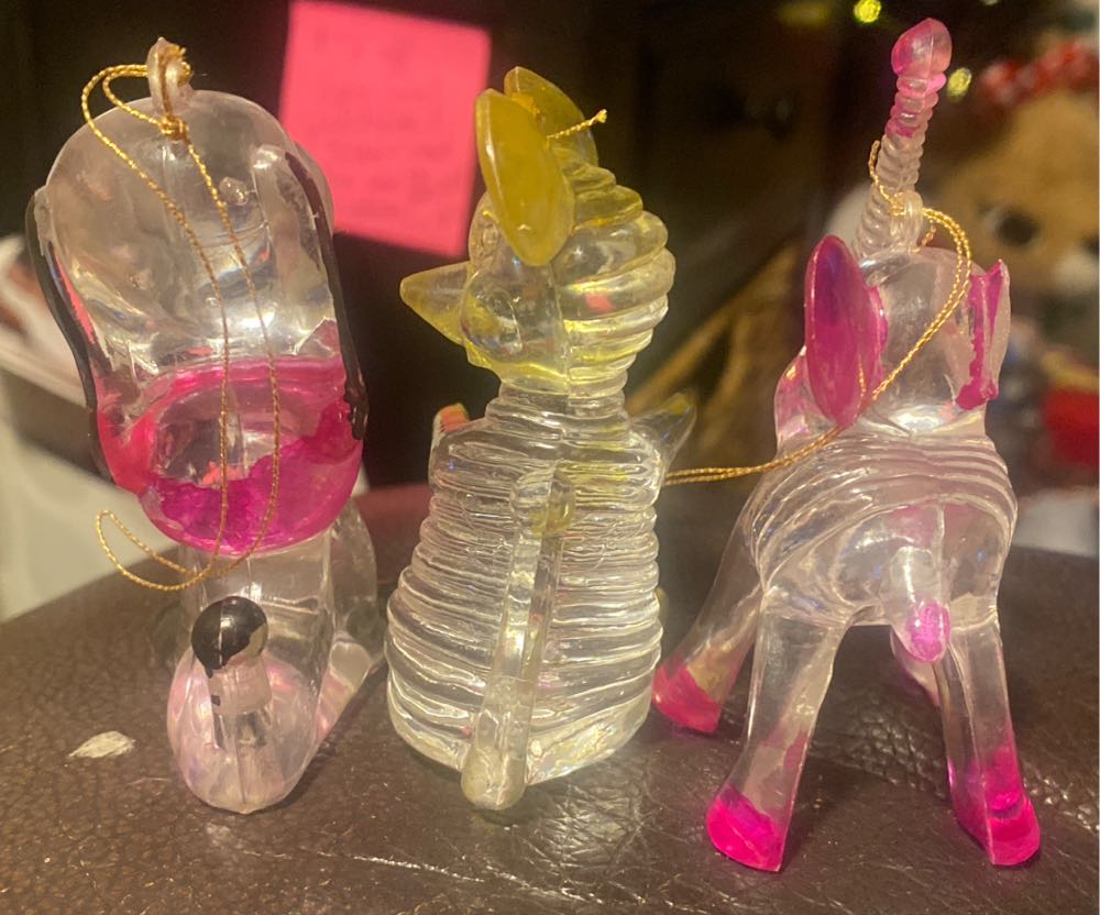 Vintage Acrylic Animal Ornament Set - No Series (Vintage Animals) ornament collectible - Main Image 2