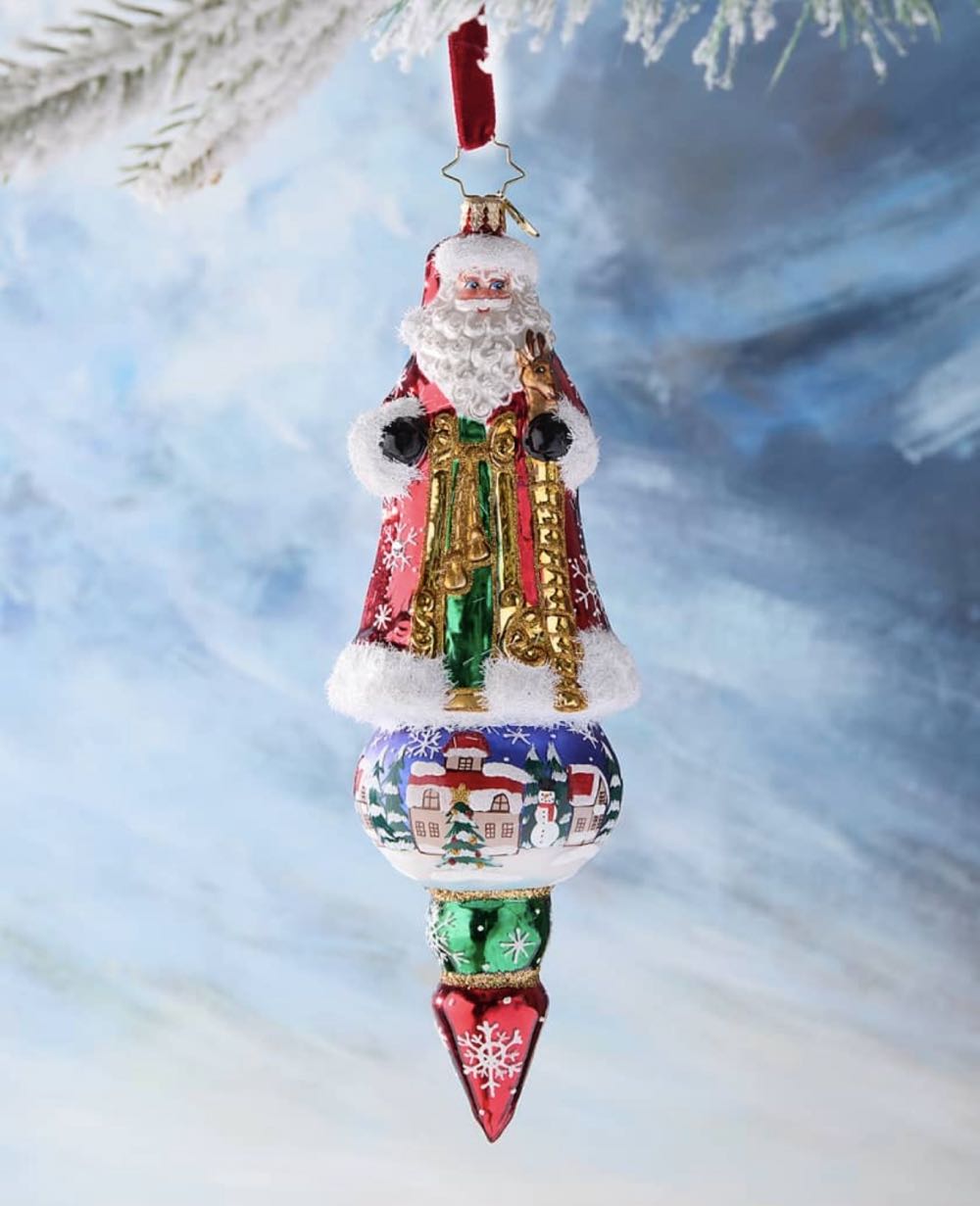  Santas Splendid Snowscape  (Santa) ornament collectible - Main Image 4
