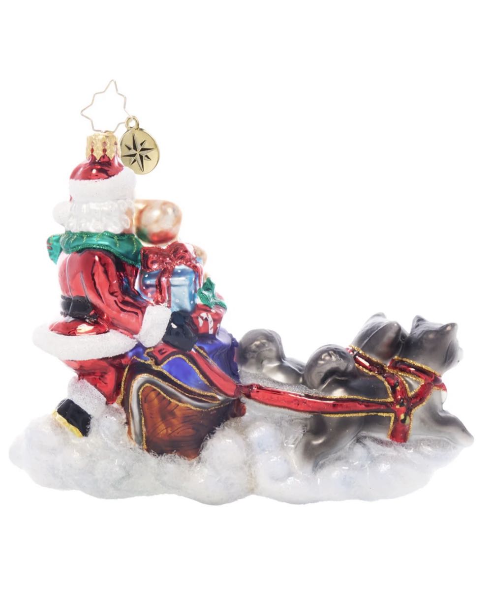 Santa’s Snowy Escort  ornament collectible - Main Image 2