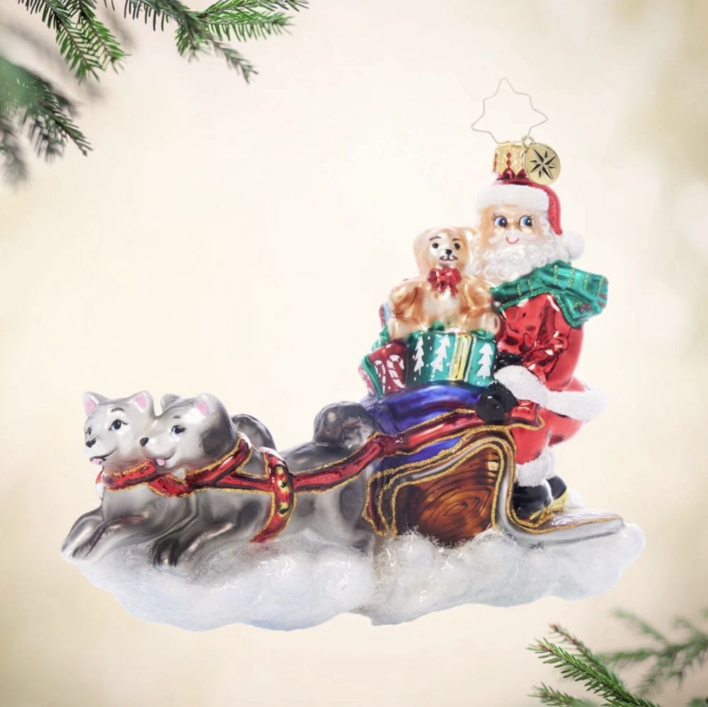 Santa’s Snowy Escort  ornament collectible - Main Image 3