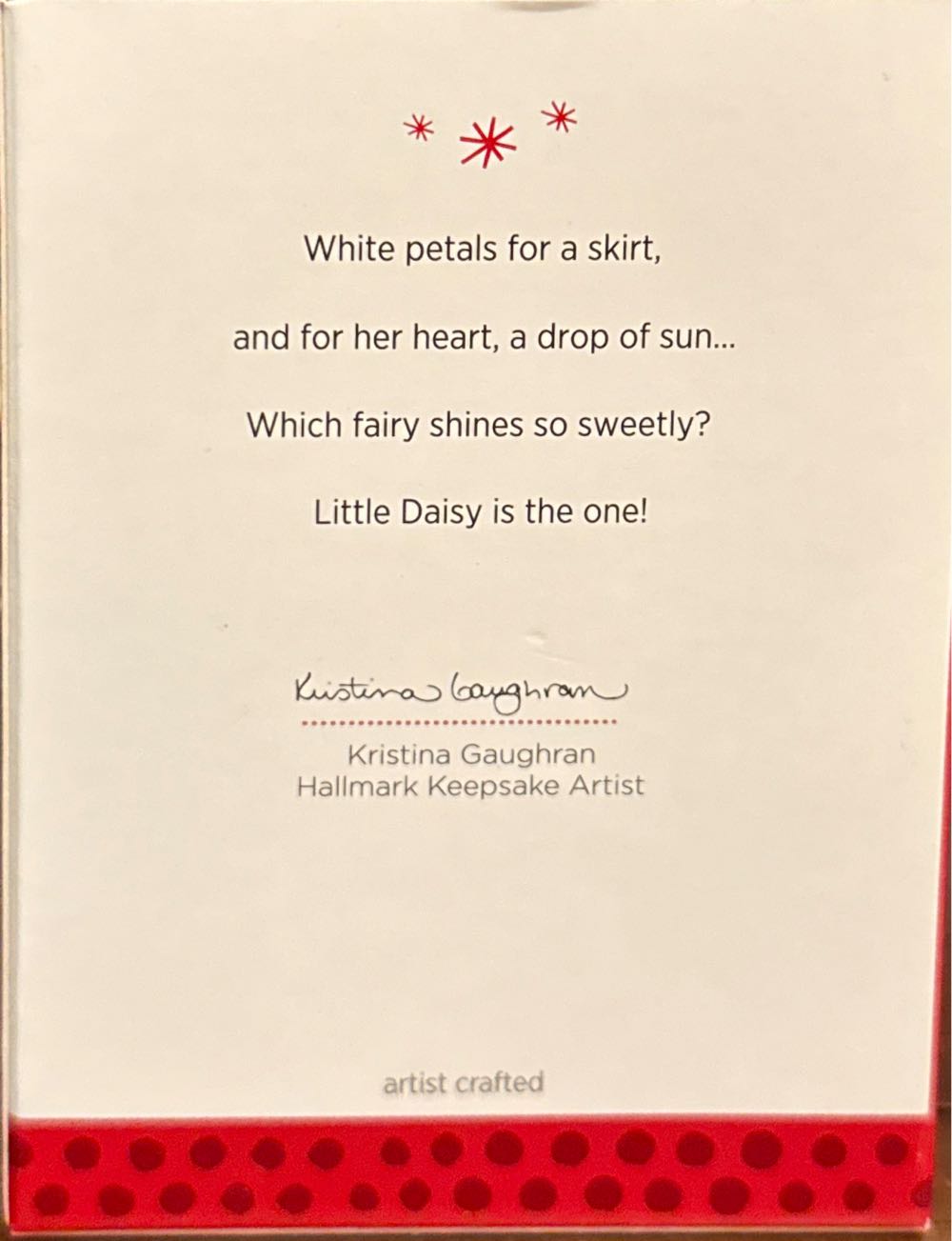 Fairy Messengers #9 Daisy Fairy🐻 - Fairy Messengers (Fairies) ornament collectible [Barcode 795902312664] - Main Image 2