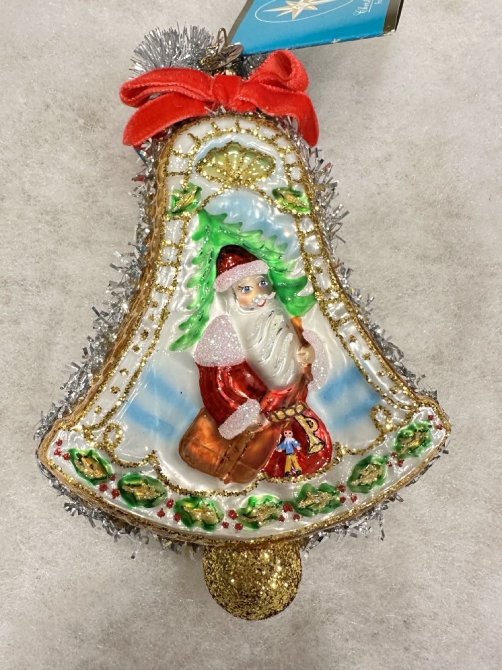 Christopher Radko bell View Santa - 1013326 (Radko) ornament collectible [Barcode 645001394415] - Main Image 2