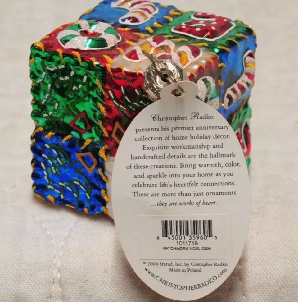 Patchwork Noel Gem - 1011719 (Radko) ornament collectible - Main Image 3
