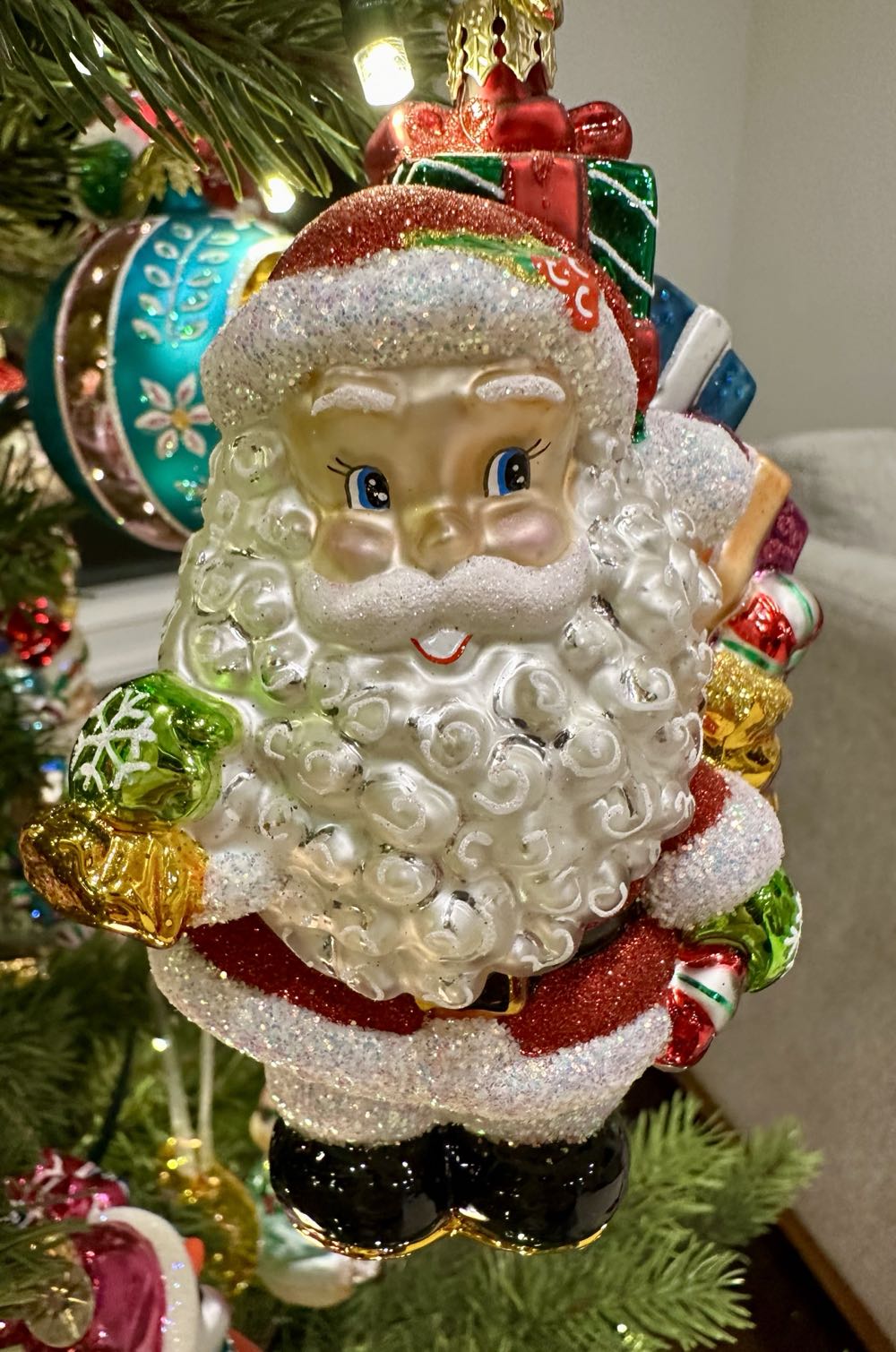 Currier & Ives Central Park Winter Glass Ball Ornament