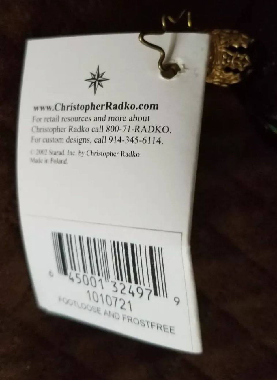 Footloose And Frost Free Snowman - 1010721 (Radko) ornament collectible - Main Image 3